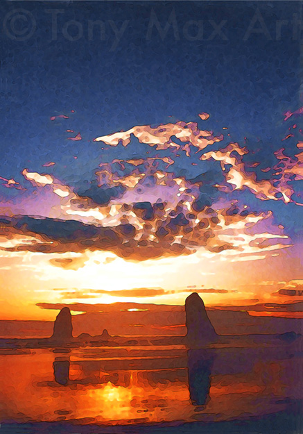 Cannon Beach Sunset – Tony Max paintings of Oregon