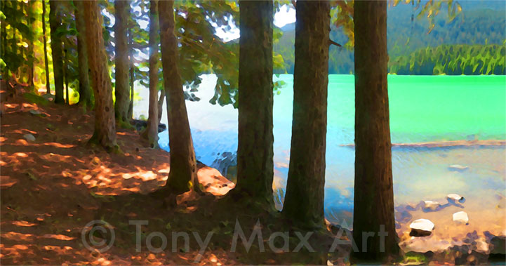 "Cheakamus Lake Trail" – Sea to Sky art by Canadian fine artist Tony Max