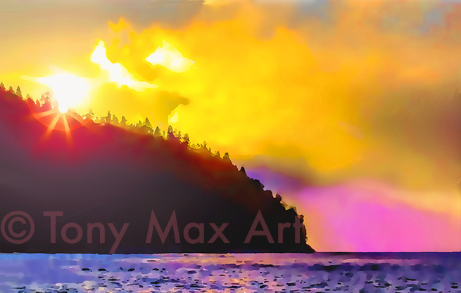 "Coastal Vista 16" – Britich Columbia coastal art by artist Tony Max
