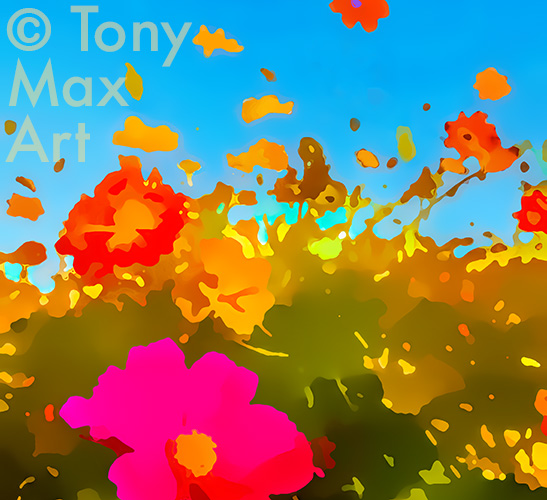 "Cosmos 2 – Horizontal" – Tony Max floral art 