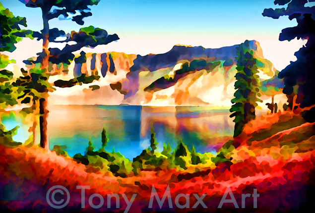 "Lake Anne Vista" – Mount Baker art  by artist Tony Max