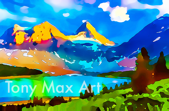 "Mountain 94" – contemporary Canadian landscape art by artist Tony Max
