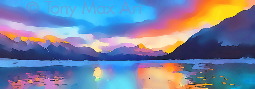 "Mountain Grandeur 5 – Panorama" – Canadian landscape art by Tony Max