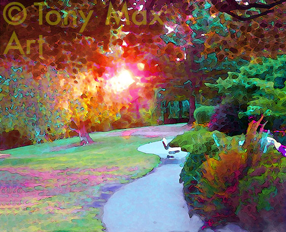 "Park Path – Low Light" –visual art by Tony Max