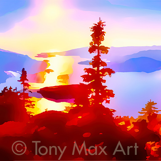 "Saint Mark's Summit – Square" – Canadian nature art by artist Tony Max