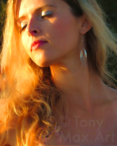 Warmth of the Sun – Women Art prints by Tony Max