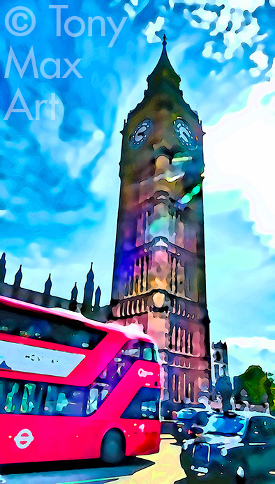 "Westminster - Vertical" – London art by Tony Mac