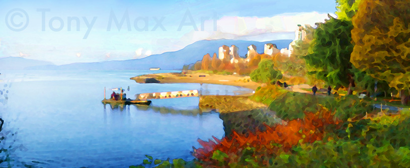 Afternoon Stroll  - Vancouver Art Prints by artist Tony Max