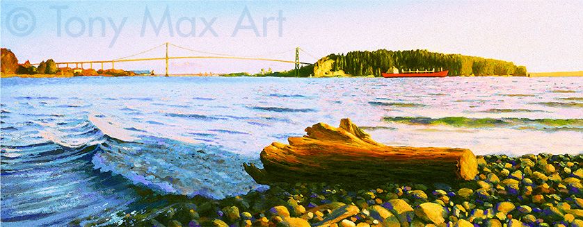 "Ambleside Driftwood" - West Vancovuer art by Canadian artist Tony Max