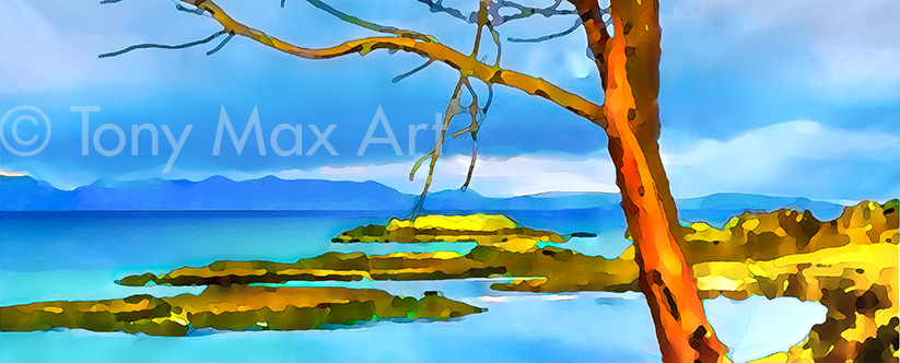 "Arbutus – Rugged Coast – Panorama Extreme" - arbutus.art by artist Tony Max