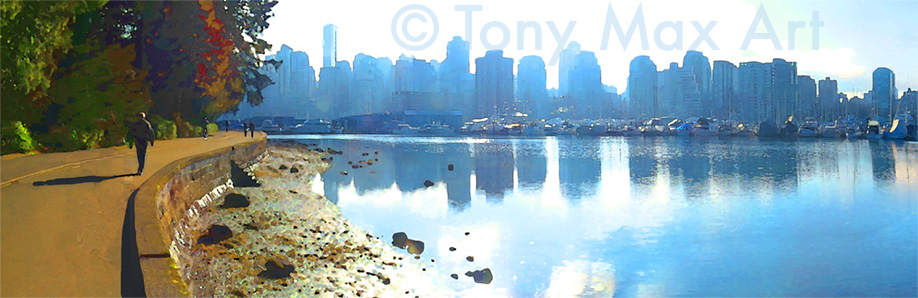 Blue Skyline Close-up -  Vancouver art prints  by renowned artist Tony Max