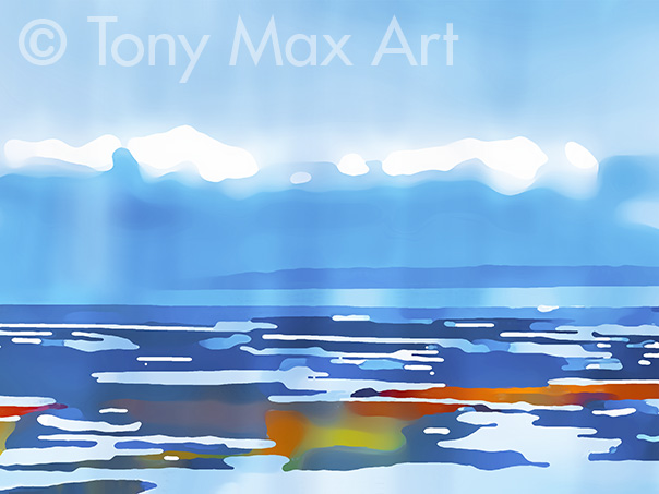 "Boundary Bay – Rain" -  British Columbia art prints by artist Tony Max