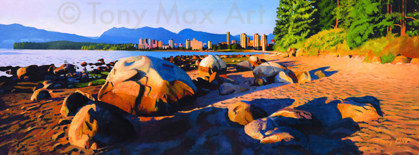 By the Big Rocks - Vancouver Art Print by Canadian Artist Tony Max