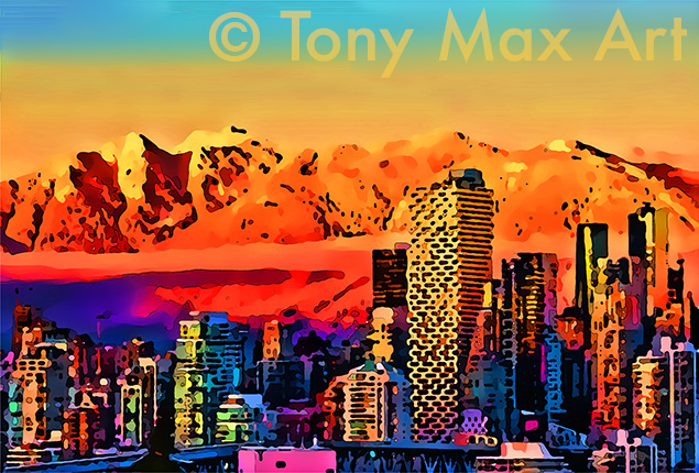 "Cantilevered Skyscraper" &ndash; Vancouver art by painter Tony Max