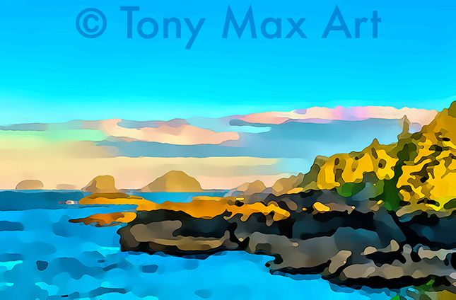"Coastal Vista 100" – BC marine art prints by painter Tony Max