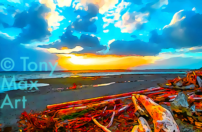 "Coastal Vista 114 – BC coast art by painter Tony Max