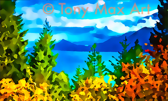 "Coastal Vista 126" &ndash;&nbsp;Howe Sound art by Tony Max artist painter