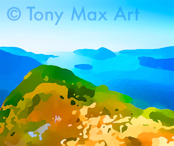 "Coastal Vista 127 &ndash; Horizontal" &ndash; Canadian landscape art by painter Tony Max