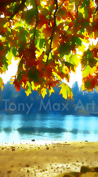 "Coastal Vista 14" – Canadian landscape art prints by artist Tony Max
