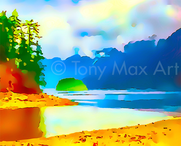 "Coastal Vista 22 – Horizonal" - British Columbia landscape art by British Columbia artist Tony Max