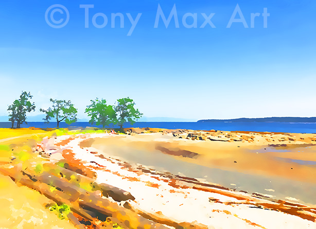 "Coastal Vista 3 – Horizontal" – British Columbia coastal art by renowned artist Tony Max