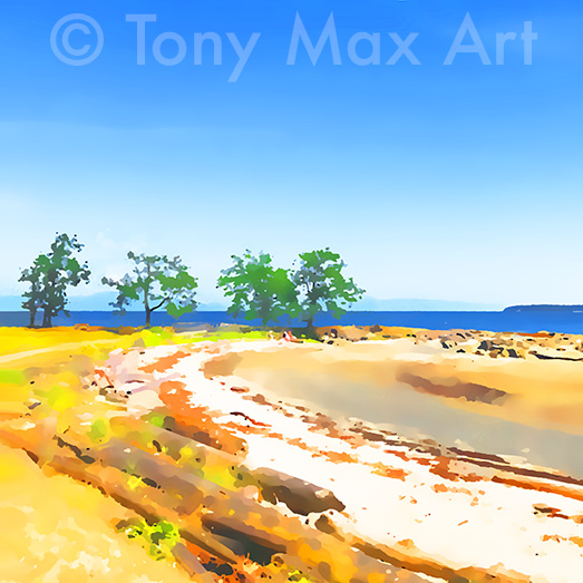 "Coastal Vista 3 – Horizontal" – B. C. landscape art by painter Tony Max