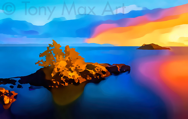 "Coastal Vista 46" – Vancouver Island art by artist Tony Max