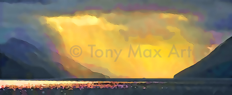 "Coastal Vista 60 – Panorama" -  Tony Max canvas art prints editions