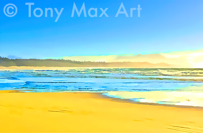 "Coastal Vista 73" – Britisih Columbia coast art by painter Tony Max artist