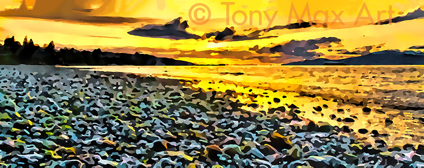 "Coastal Vista 75" – Canadian landscape art by painter Tony Max