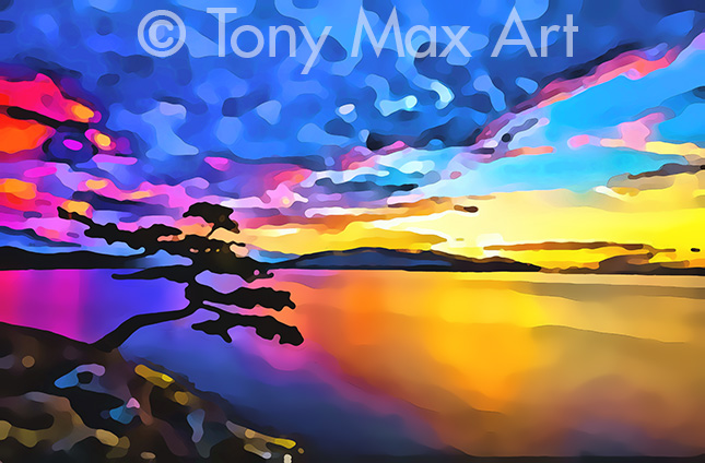 "Coastal Vista 82" – British Columbia coastal art by fine artist Tony Max