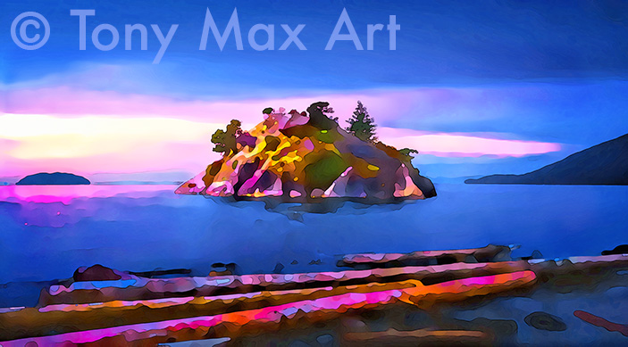 "Coastal Vista 84" - British Columbia art by artist Tony Max