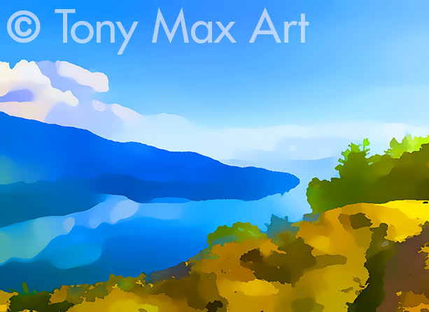"Coastal Vista 86" – British Columbia coast paintings by artist Tony Max
