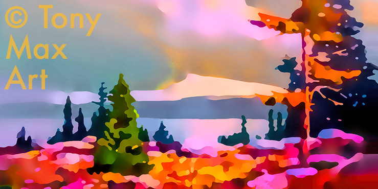 "Coastal Vista 88 – Long" - BC art prints by artist Tony Max