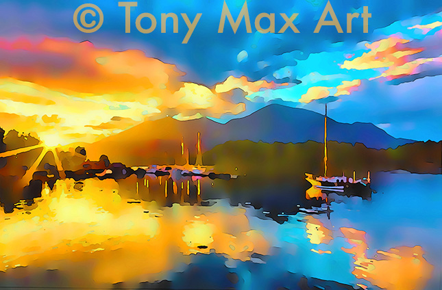 "Coastal Vista 89" – Tony Max painter landscape paintings