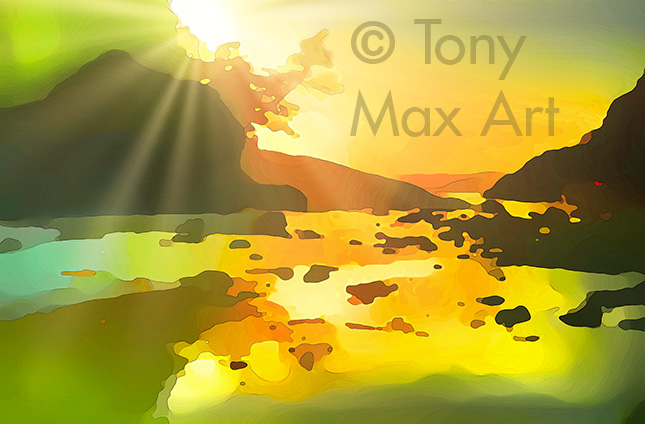 "Coastal Vista 90" – Tony Max artist BC ocean paintings
