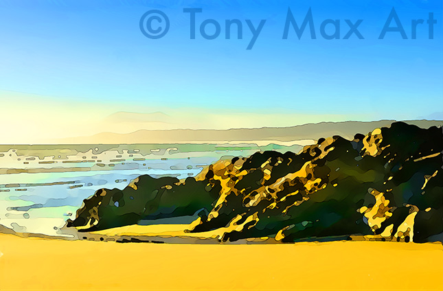"Coastal Vista 93" – Tony Max artist – BC marine art prints