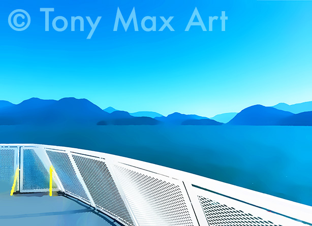 "Coastal Vista 94" – British Columbia coastal paintings by artist Tony Max