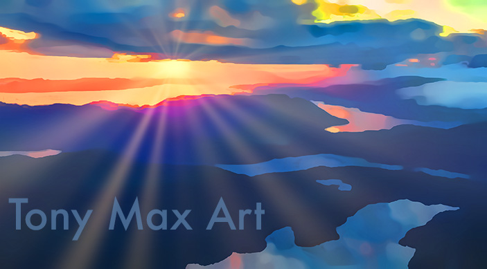 "Coastal Vista 99" - British Columbia landscap art by artist Tony Max