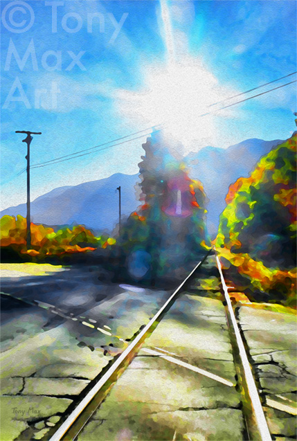 "Countryside Crossroads" - British Columbia art by artist Tony Max