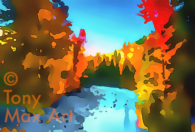 "Creek 7"  - British Columbia landscpe art by artist Tony Max