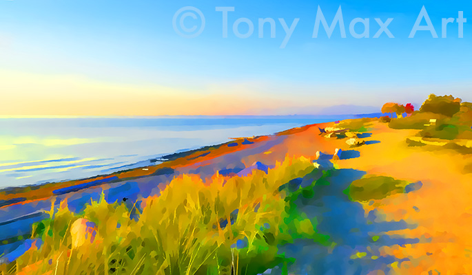 Crescent Beach Sunset (Short) – Surrey, B. C. art prints by artist Tony Max