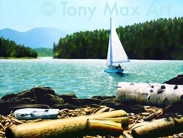 "Driftwood"  - British Columbia coastal art by Canadian artist Tony Max