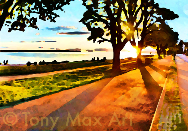 "English Bay Sunset" - Vancouver art by artist Tony Max