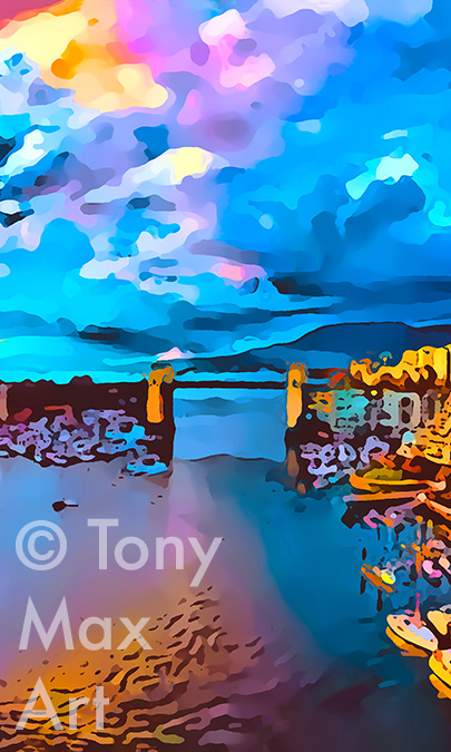 "False Creek &ndash; High-View-Vertical" &ndash; Vancouver art prints by Tony Max