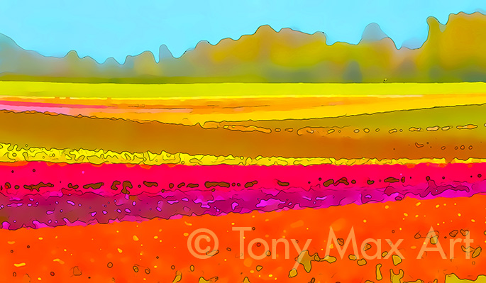 "Flower Field" – Fraser Valley art by painter Tony Max