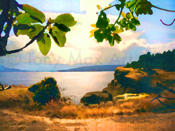 "From Hornby's Cliffs" - Hornby Island -  British Columbia Art Prints by artist Tony Max