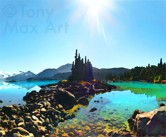 Garibaldi Peninsula – Sun – fine art of BC by Tony Max