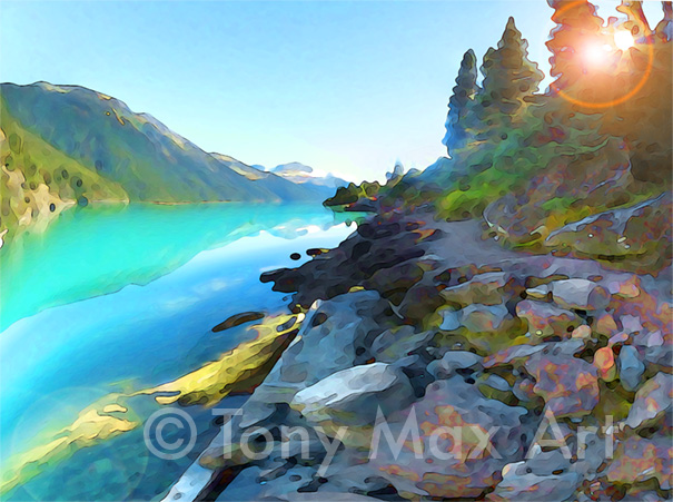 Garibaldi Lake – Sun Ring - giclees by British Columbia artist Tony Max
