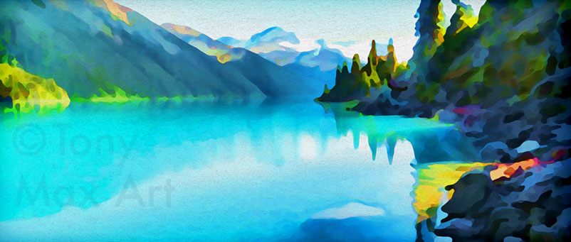"Garibaldi – Turquoise Panorama" - B. C. art prints by artist Tony Max